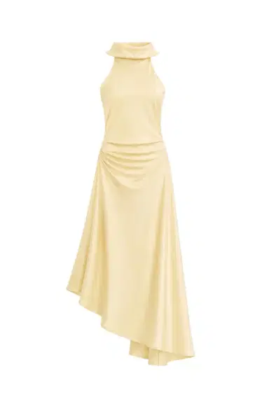 Simkhai Monica Satin Midi Dress | Thumbnail 1 Simkhai Monica Satin Midi Dress | Thumbnail 1