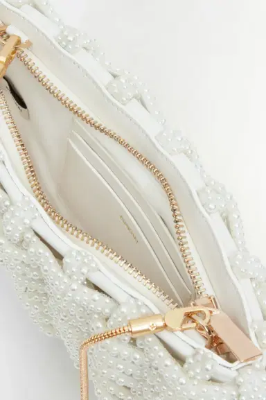 Simkhai Morgan Woven Pearl Clutch | Thumbnail 4 Simkhai Morgan Woven Pearl Clutch | Thumbnail 4