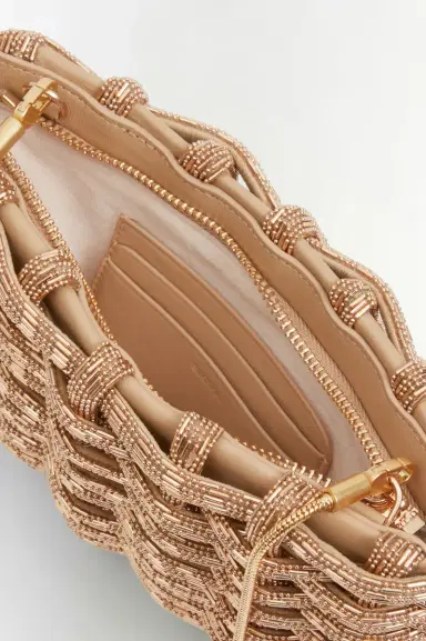 Simkhai Morgan Woven Rhinestone Clutch | Thumbnail 4 Simkhai Morgan Woven Rhinestone Clutch | Thumbnail 4