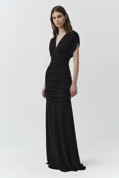 Simkhai Norvelle Draped Jersey Gown | Thumbnail 4 Simkhai Norvelle Draped Jersey Gown | Thumbnail 4