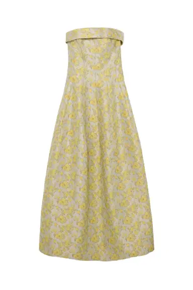 Simkhai Octavia Jacquard Strapless Gown | Thumbnail 1 Simkhai Octavia Jacquard Strapless Gown | Thumbnail 1