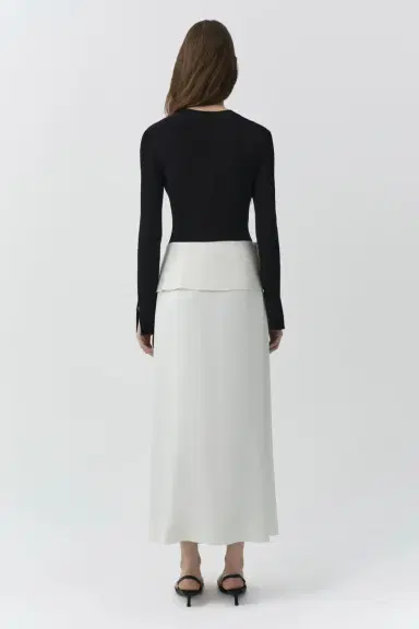 Simkhai Ornella Knit Satin Midi Dress | Thumbnail 5 Simkhai Ornella Knit Satin Midi Dress | Thumbnail 5