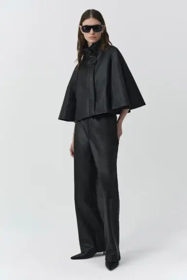 Simkhai Orvik Leather Cape Jacket | Thumbnail 5 Simkhai Orvik Leather Cape Jacket | Thumbnail 5