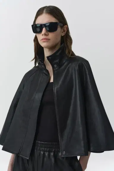 Simkhai Orvik Leather Cape Jacket | Thumbnail 7 Simkhai Orvik Leather Cape Jacket | Thumbnail 7