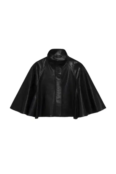 Simkhai Orvik Leather Cape Jacket | Thumbnail 1 Simkhai Orvik Leather Cape Jacket | Thumbnail 1