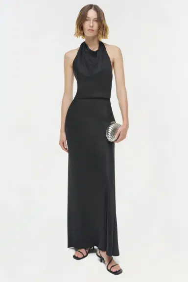 Simkhai Reannon Draped Satin Gown | Thumbnail 2 Simkhai Reannon Draped Satin Gown | Thumbnail 2