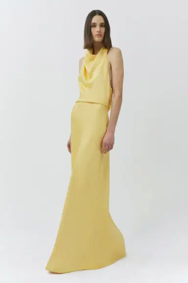 Simkhai Reannon Draped Satin Gown | Thumbnail 4 Simkhai Reannon Draped Satin Gown | Thumbnail 4