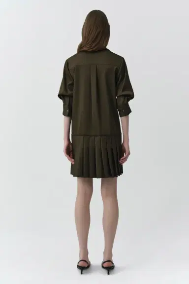 Simkhai Regina Pleated Mini Shirt Dress | Thumbnail 5 Simkhai Regina Pleated Mini Shirt Dress | Thumbnail 5