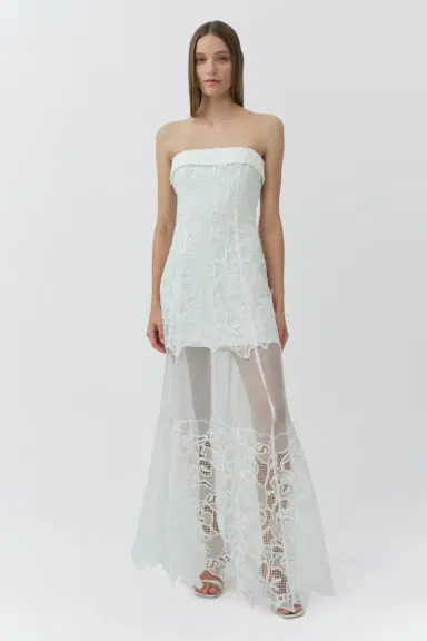 Simkhai Rennis Embroidered Organza Bustier Gown | Thumbnail 2 Simkhai Rennis Embroidered Organza Bustier Gown | Thumbnail 2