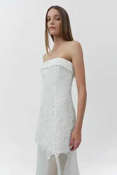 Simkhai Rennis Embroidered Organza Bustier Gown | Thumbnail 3 Simkhai Rennis Embroidered Organza Bustier Gown | Thumbnail 3