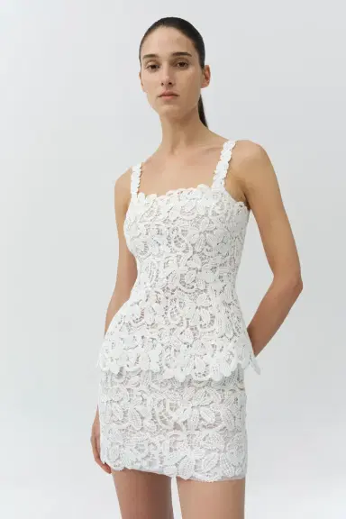 Simkhai Rylin Floral Raffia Mini Dress | Thumbnail 3 Simkhai Rylin Floral Raffia Mini Dress | Thumbnail 3