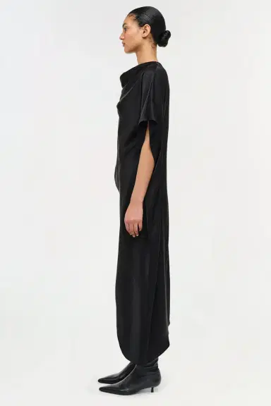 Simkhai Sadia Satin Mini Cape Dress | Thumbnail 5 Simkhai Sadia Satin Mini Cape Dress | Thumbnail 5
