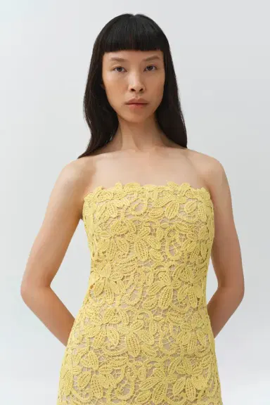Simkhai Sera Floral Raffia Bustier Midi Dress | Thumbnail 3 Simkhai Sera Floral Raffia Bustier Midi Dress | Thumbnail 3