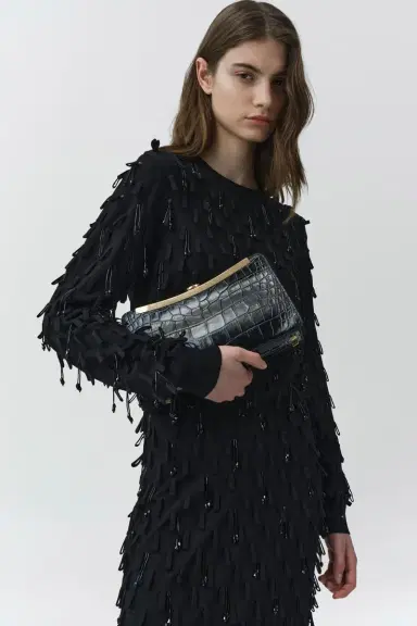 Simkhai Solange Croc-Embossed Leather Clutch | Thumbnail 3 Simkhai Solange Croc-Embossed Leather Clutch | Thumbnail 3