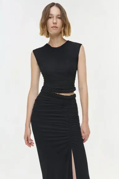 Simkhai Valen Draped Jersey Top | Thumbnail 3 Simkhai Valen Draped Jersey Top | Thumbnail 3