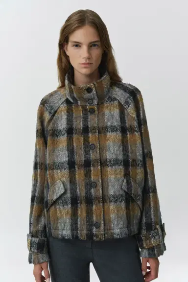 Simkhai Virelle Plaid Jacket | Thumbnail 4 Simkhai Virelle Plaid Jacket | Thumbnail 4