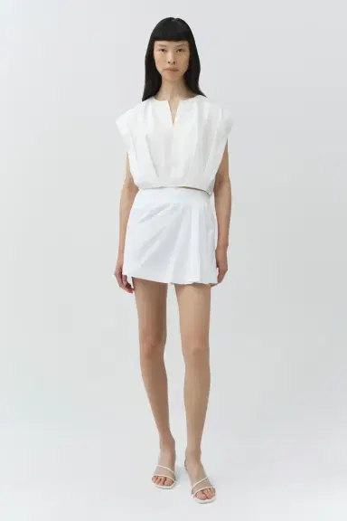 Simkhai Wrenli Cotton Pleated Top | Thumbnail 2 Simkhai Wrenli Cotton Pleated Top | Thumbnail 2