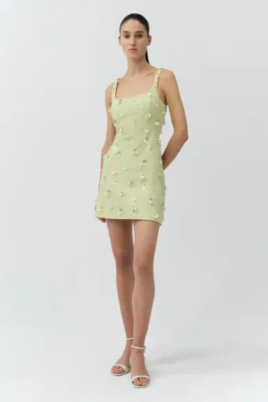 Simkhai Ziva Embellished Crepe Mini Dress | Thumbnail 2 Simkhai Ziva Embellished Crepe Mini Dress | Thumbnail 2