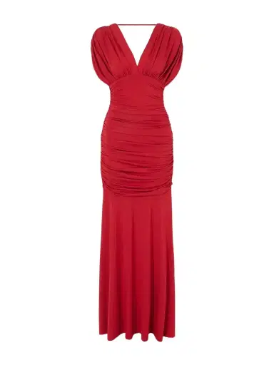 Simkhai Norvelle Gathered Jersey Gown | Thumbnail 1 Simkhai Norvelle Gathered Jersey Gown | Thumbnail 1