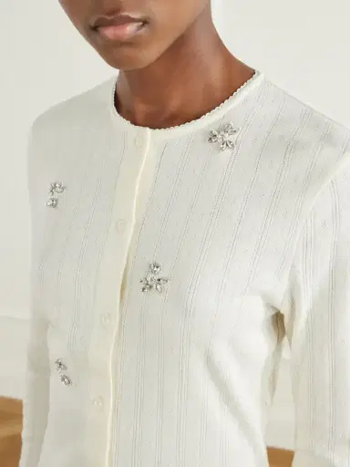 Simone Rocha Embellished Cotton Cardigan | Thumbnail 5 Simone Rocha Embellished Cotton Cardigan | Thumbnail 5
