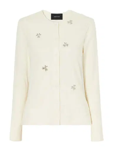 Simone Rocha Embellished Cotton Cardigan | Thumbnail 1 Simone Rocha Embellished Cotton Cardigan | Thumbnail 1