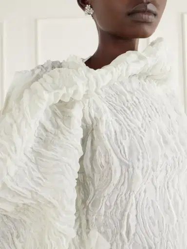 Maticevski Radiance Asymmetric Draped Chiffon-jacquard Gown | Thumbnail 4 Maticevski Radiance Asymmetric Draped Chiffon-jacquard Gown | Thumbnail 4