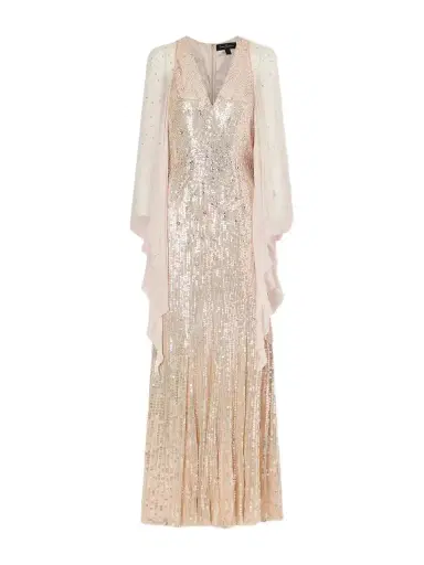 Jenny Packham Lyrical Sequin-embellished Chiffon Gown | Thumbnail 1 Jenny Packham Lyrical Sequin-embellished Chiffon Gown | Thumbnail 1