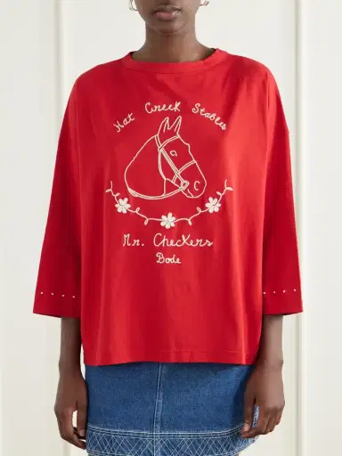 BODE Stables Embroidered Cotton-jersey T-shirt | Thumbnail 3 BODE Stables Embroidered Cotton-jersey T-shirt | Thumbnail 3