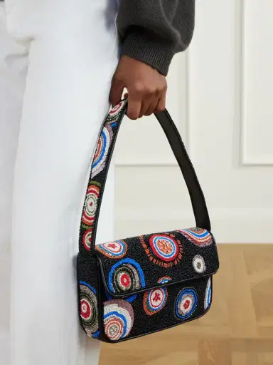 Staud Tommy Bead-embellished Shoulder Bag | Thumbnail 2 Staud Tommy Bead-embellished Shoulder Bag | Thumbnail 2