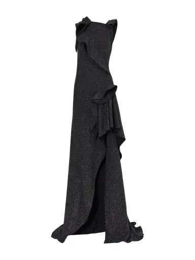 Maticevski Flashpoint Asymmetric Ruffled Lurex Gown | Thumbnail 1 Maticevski Flashpoint Asymmetric Ruffled Lurex Gown | Thumbnail 1