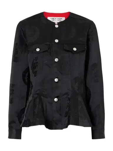 Comme des Garçons Comme des Garçons Paneled Peplum Jacquard Jacket | Thumbnail 1 Comme des Garçons Comme des Garçons Paneled Peplum Jacquard Jacket | Thumbnail 1