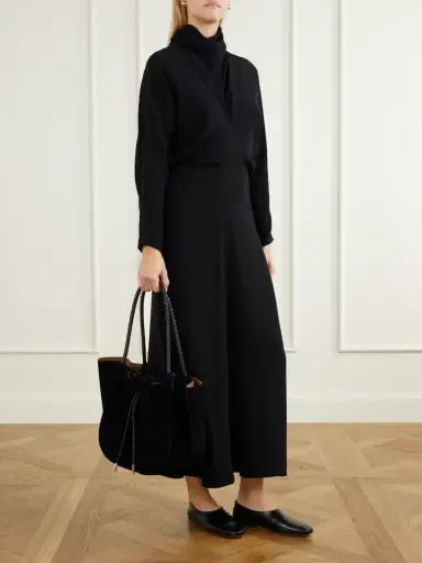 Proenza Schouler Large Ruched Leather-trimmed Suede Tote | Thumbnail 3 Proenza Schouler Large Ruched Leather-trimmed Suede Tote | Thumbnail 3