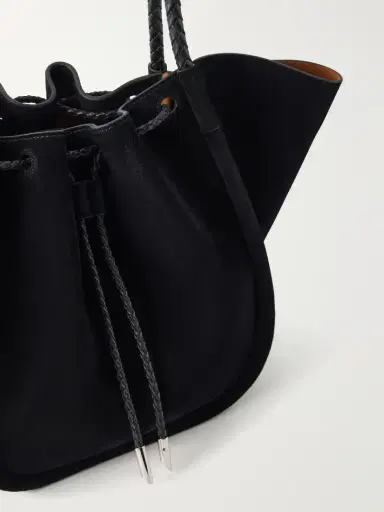 Proenza Schouler Large Ruched Leather-trimmed Suede Tote | Thumbnail 5 Proenza Schouler Large Ruched Leather-trimmed Suede Tote | Thumbnail 5