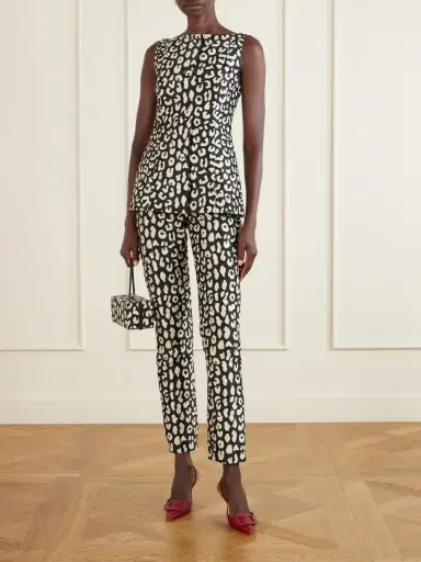 Carolina Herrera Leopard-patterned Jacquard Blouse | Thumbnail 2 Carolina Herrera Leopard-patterned Jacquard Blouse | Thumbnail 2