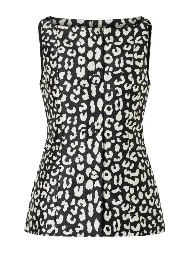 Carolina Herrera Leopard-patterned Jacquard Blouse | Thumbnail 1 Carolina Herrera Leopard-patterned Jacquard Blouse | Thumbnail 1