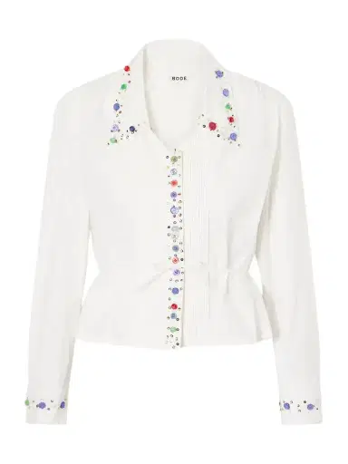 BODE Button Jar Embellished Cotton Blouse | Thumbnail 1 BODE Button Jar Embellished Cotton Blouse | Thumbnail 1