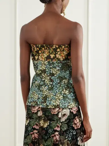 Dries Van Noten Strapless Floral-jacquard Blouse | Thumbnail 3 Dries Van Noten Strapless Floral-jacquard Blouse | Thumbnail 3