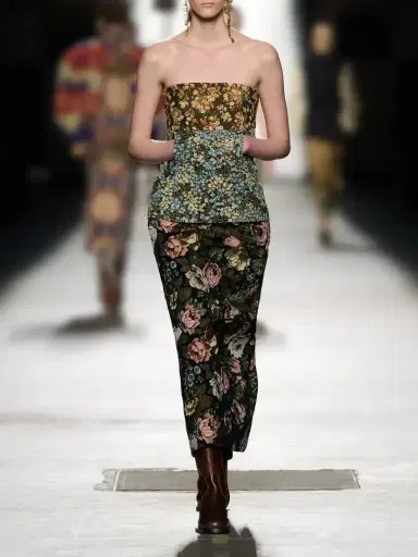 Dries Van Noten Strapless Floral-jacquard Blouse | Thumbnail 5 Dries Van Noten Strapless Floral-jacquard Blouse | Thumbnail 5