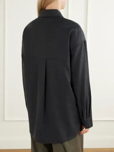 Tibi Overlap-detail Wool-blend Flannel Shirt | Thumbnail 4 Tibi Overlap-detail Wool-blend Flannel Shirt | Thumbnail 4