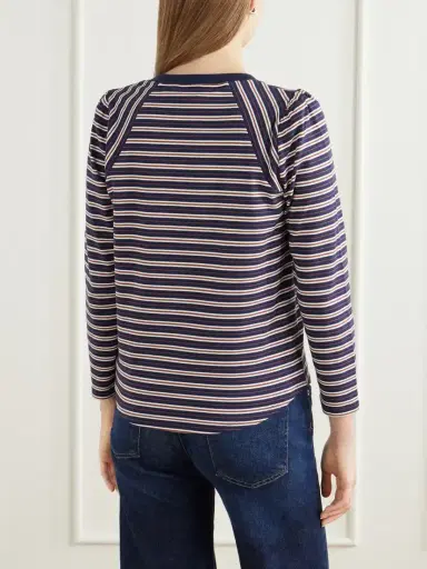 Veronica Beard Mason Baseball Striped Cotton-blend Jersey T-shirt | Thumbnail 4 Veronica Beard Mason Baseball Striped Cotton-blend Jersey T-shirt | Thumbnail 4