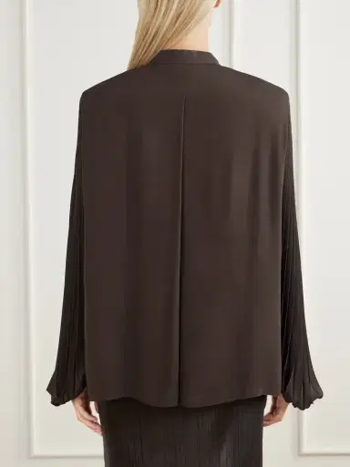 Tom Ford Pleated Crepe De Chine Blouse | Thumbnail 4 Tom Ford Pleated Crepe De Chine Blouse | Thumbnail 4
