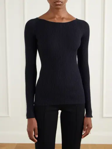 HIGH SPORT Bara Ribbed Cotton And Cashmere-blend Sweater | Thumbnail 3 HIGH SPORT Bara Ribbed Cotton And Cashmere-blend Sweater | Thumbnail 3