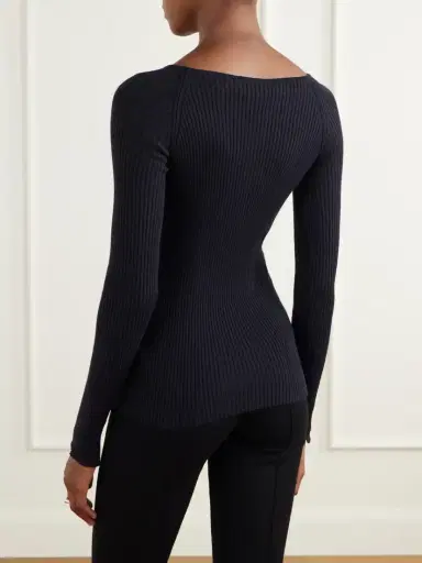 HIGH SPORT Bara Ribbed Cotton And Cashmere-blend Sweater | Thumbnail 4 HIGH SPORT Bara Ribbed Cotton And Cashmere-blend Sweater | Thumbnail 4