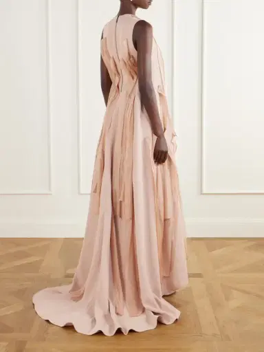 Maticevski Beseech Draped Pleated Crepe And Satin Gown | Thumbnail 3 Maticevski Beseech Draped Pleated Crepe And Satin Gown | Thumbnail 3