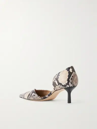 Victoria Beckham Angle D'orsay 55 Snake-effect Leather Pumps | Thumbnail 3 Victoria Beckham Angle D'orsay 55 Snake-effect Leather Pumps | Thumbnail 3