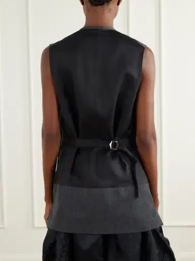 Comme des Garçons Comme des Garçons Wool-gabardine And Taffeta Vest | Thumbnail 3 Comme des Garçons Comme des Garçons Wool-gabardine And Taffeta Vest | Thumbnail 3