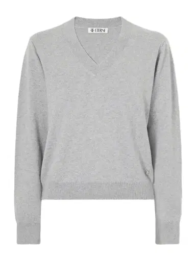 ÉTERNE Cotton And Cashmere-blend V-neck Sweater | Thumbnail 1 ÉTERNE Cotton And Cashmere-blend V-neck Sweater | Thumbnail 1