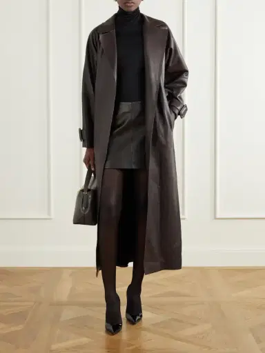 Nour Hammour Staley Belted Leather Coat | Thumbnail 2 Nour Hammour Staley Belted Leather Coat | Thumbnail 2