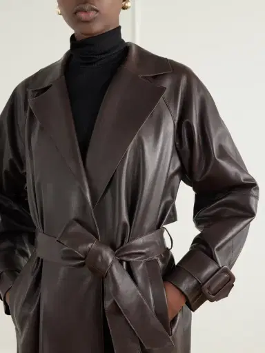 Nour Hammour Staley Belted Leather Coat | Thumbnail 5 Nour Hammour Staley Belted Leather Coat | Thumbnail 5