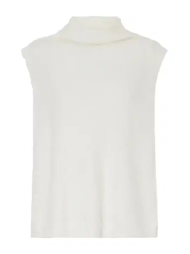 Lisa Yang Aisla Ribbed Brushed Cashmere Turtleneck Sweater Vest | Thumbnail 1 Lisa Yang Aisla Ribbed Brushed Cashmere Turtleneck Sweater Vest | Thumbnail 1